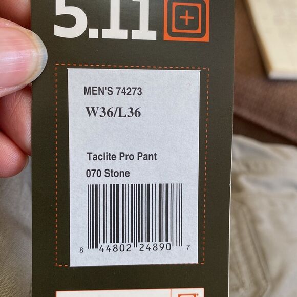 5.11 Tactical Pants Taclite Pro Rip Stop Size 36X36 Color Stone - Picture 14 of 15